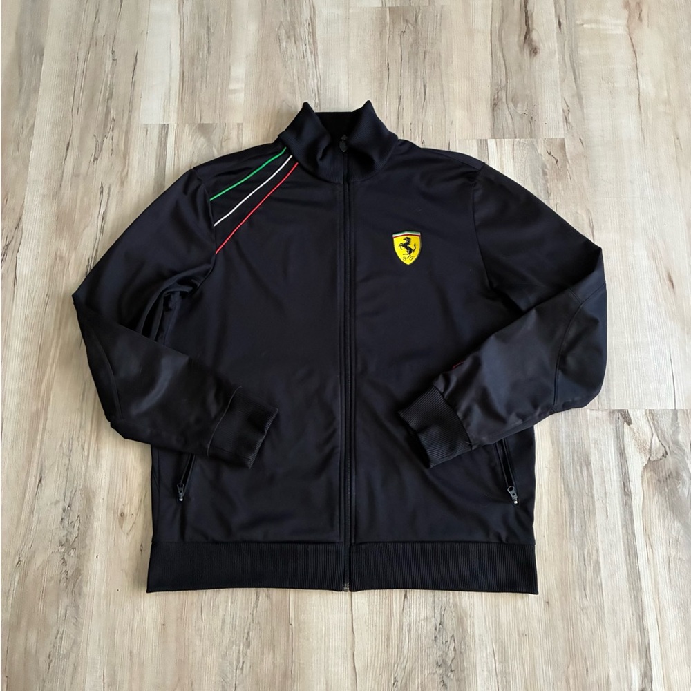 Ferrari Scuderia Black and Red Track Jacket for Men